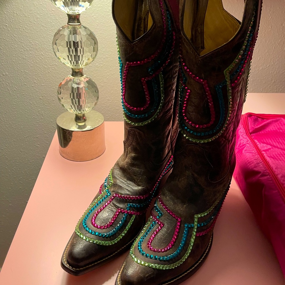 Gypsy luxe rhinestone boots